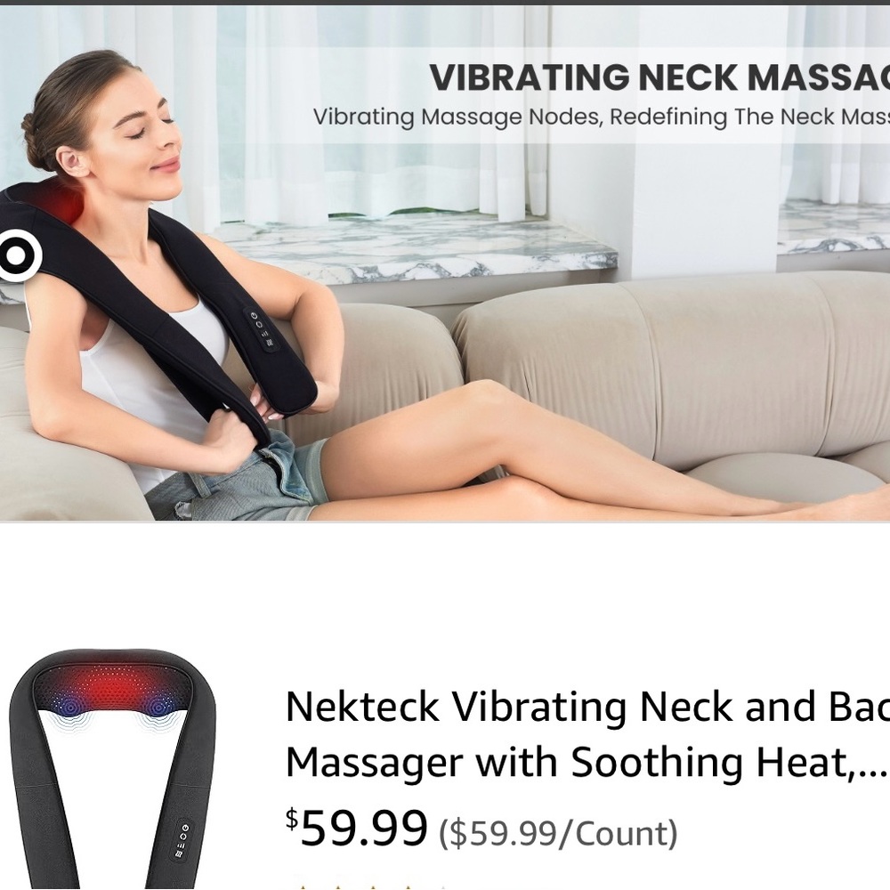 New neck massager headed and adjustable settings
